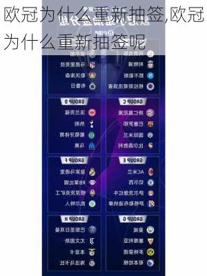 欧冠为什么重新抽签,欧冠为什么重新抽签呢