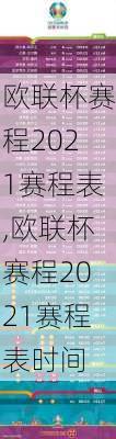 欧联杯赛程2021赛程表,欧联杯赛程2021赛程表时间