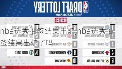 nba选秀抽签结果出炉,nba选秀抽签结果出炉了吗