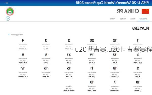 u20世青赛,u20世青赛赛程