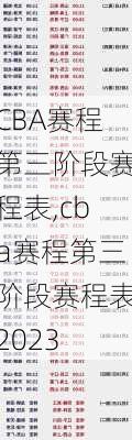 CBA赛程第三阶段赛程表,cba赛程第三阶段赛程表2023