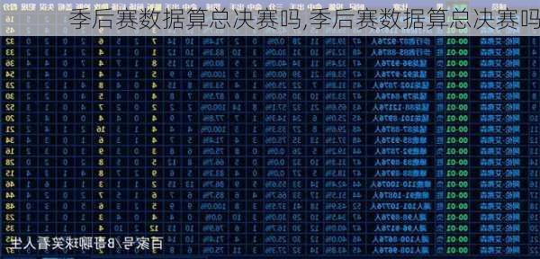 季后赛数据算总决赛吗,季后赛数据算总决赛吗
