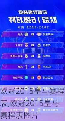 欧冠2015皇马赛程表,欧冠2015皇马赛程表图片