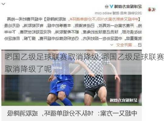 哪国乙级足球联赛取消降级,哪国乙级足球联赛取消降级了呢