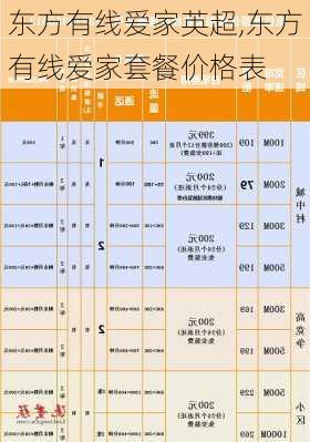 东方有线爱家英超,东方有线爱家套餐价格表