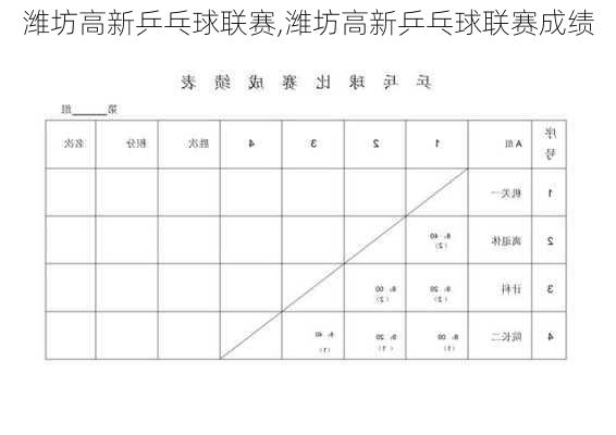 潍坊高新乒乓球联赛,潍坊高新乒乓球联赛成绩