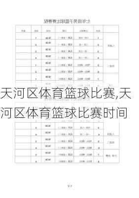 天河区体育篮球比赛,天河区体育篮球比赛时间