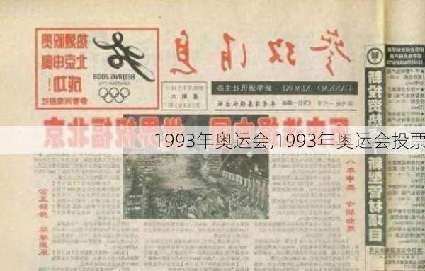 1993年奥运会,1993年奥运会投票