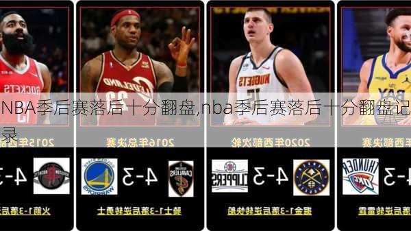 NBA季后赛落后十分翻盘,nba季后赛落后十分翻盘记录