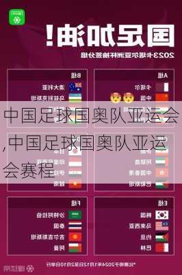 中国足球国奥队亚运会,中国足球国奥队亚运会赛程