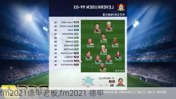 fm2021德甲老板,fm2021 德甲