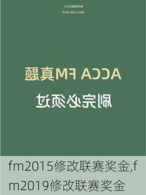 fm2015修改联赛奖金,fm2019修改联赛奖金