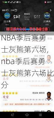 NBA季后赛勇士灰熊第六场,nba季后赛勇士灰熊第六场比分