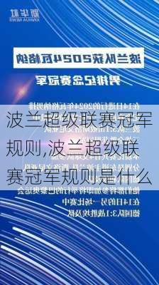 波兰超级联赛冠军规则,波兰超级联赛冠军规则是什么