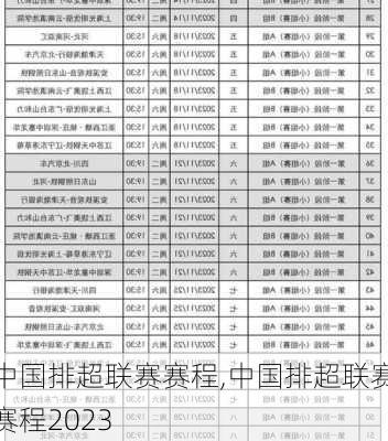 中国排超联赛赛程,中国排超联赛赛程2023