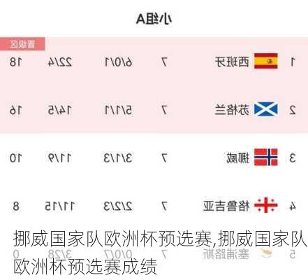 挪威国家队欧洲杯预选赛,挪威国家队欧洲杯预选赛成绩