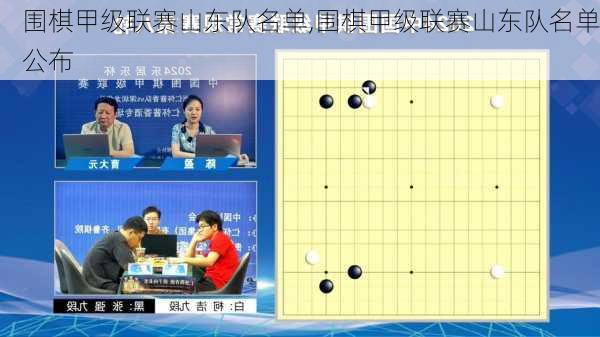 围棋甲级联赛山东队名单,围棋甲级联赛山东队名单公布