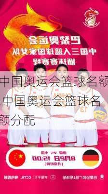 中国奥运会篮球名额,中国奥运会篮球名额分配