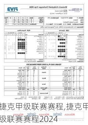 捷克甲级联赛赛程,捷克甲级联赛赛程2024