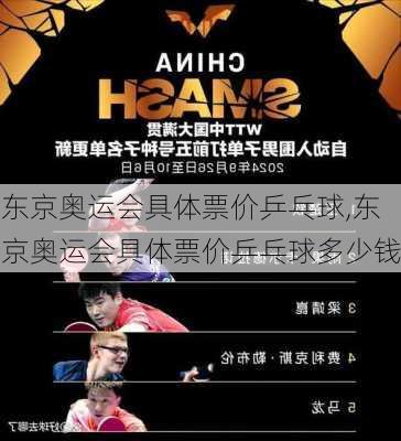 东京奥运会具体票价乒乓球,东京奥运会具体票价乒乓球多少钱