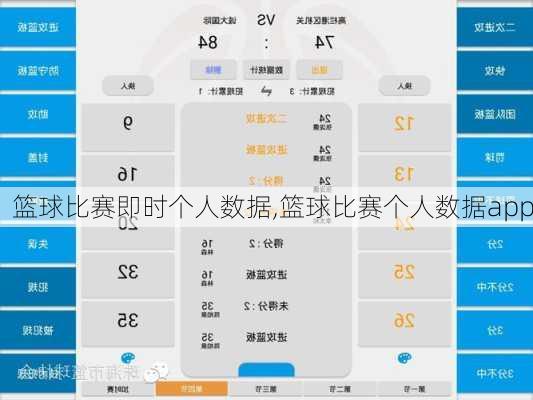 篮球比赛即时个人数据,篮球比赛个人数据app