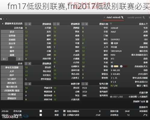 fm17低级别联赛,fm2017低级别联赛必买