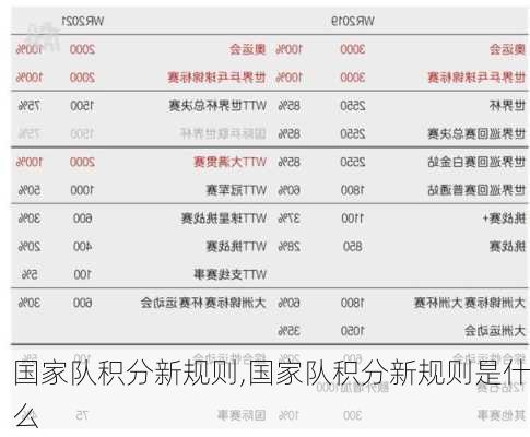 国家队积分新规则,国家队积分新规则是什么