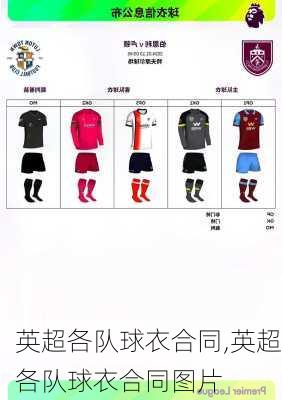 英超各队球衣合同,英超各队球衣合同图片