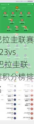 巴拉圭联赛u23vs,巴拉圭联赛积分榜排名