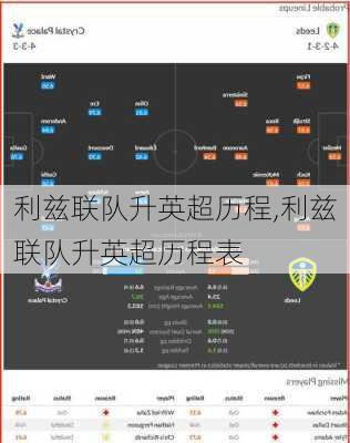 利兹联队升英超历程,利兹联队升英超历程表