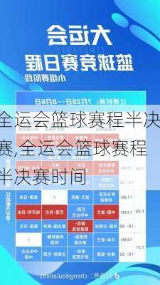 全运会篮球赛程半决赛,全运会篮球赛程半决赛时间