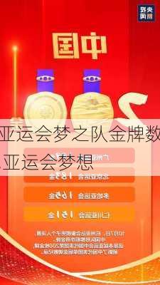 亚运会梦之队金牌数,亚运会梦想