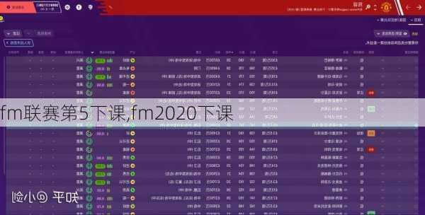 fm联赛第5下课,fm2020下课