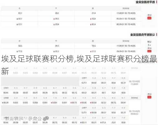 埃及足球联赛积分榜,埃及足球联赛积分榜最新