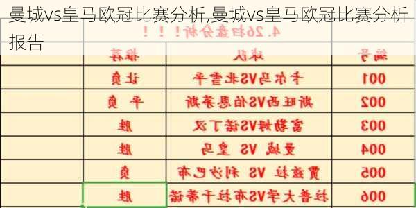 曼城vs皇马欧冠比赛分析,曼城vs皇马欧冠比赛分析报告