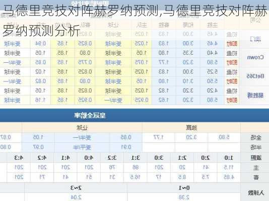 马德里竞技对阵赫罗纳预测,马德里竞技对阵赫罗纳预测分析