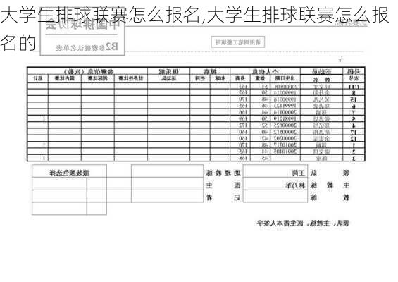 大学生排球联赛怎么报名,大学生排球联赛怎么报名的