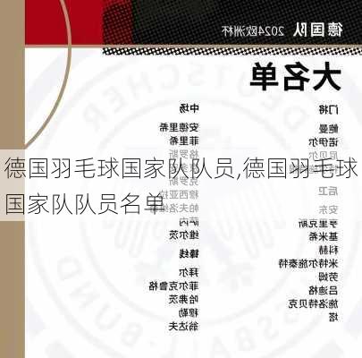 德国羽毛球国家队队员,德国羽毛球国家队队员名单