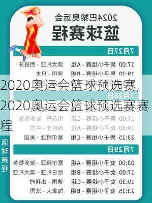 2020奥运会篮球预选赛,2020奥运会篮球预选赛赛程