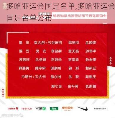 多哈亚运会国足名单,多哈亚运会国足名单公布