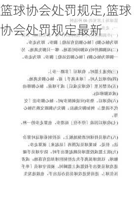 篮球协会处罚规定,篮球协会处罚规定最新