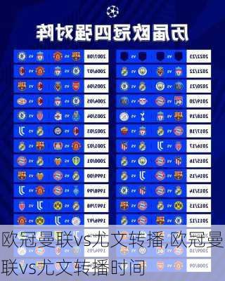 欧冠曼联vs尤文转播,欧冠曼联vs尤文转播时间