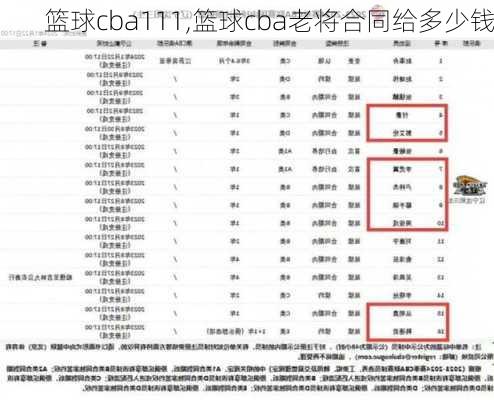 篮球cba111,篮球cba老将合同给多少钱