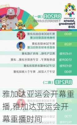 雅加达亚运会开幕重播,雅加达亚运会开幕重播时间