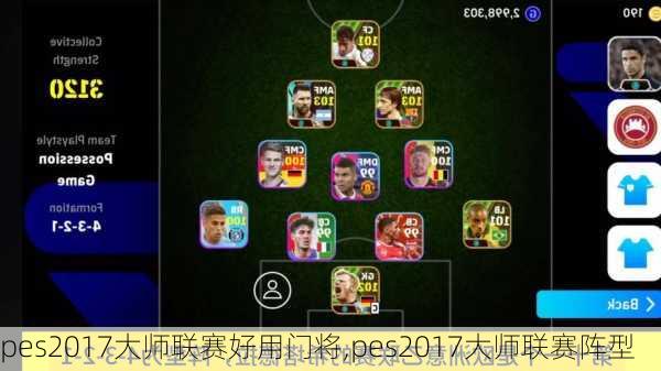 pes2017大师联赛好用门将,pes2017大师联赛阵型