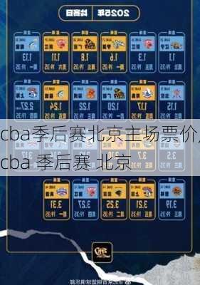 cba季后赛北京主场票价,cba 季后赛 北京