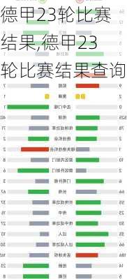 德甲23轮比赛结果,德甲23轮比赛结果查询