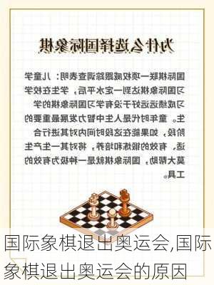 国际象棋退出奥运会,国际象棋退出奥运会的原因