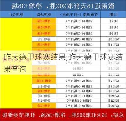 昨天德甲球赛结果,昨天德甲球赛结果查询