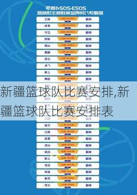 新疆篮球队比赛安排,新疆篮球队比赛安排表